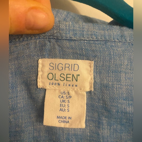 Sigrid Olsen linen top - size small - Picture 4 of 6